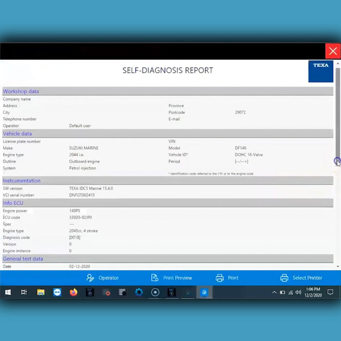 TEXA Dealer Level Marine Diagnostic Tool Basic Coverage