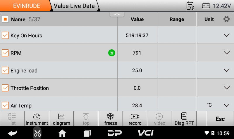Marine Diagnostic Mini Scan Tool for Evinrude Engines